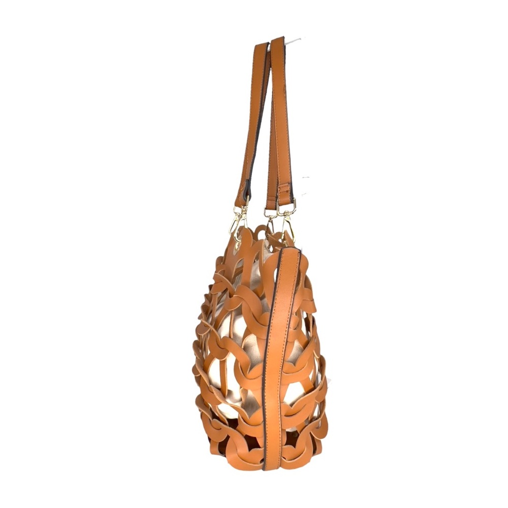 MODA LUXE Paige Tan Tote Bag Vegan Leather Tan Tote Handbag - Picture 8 of 14